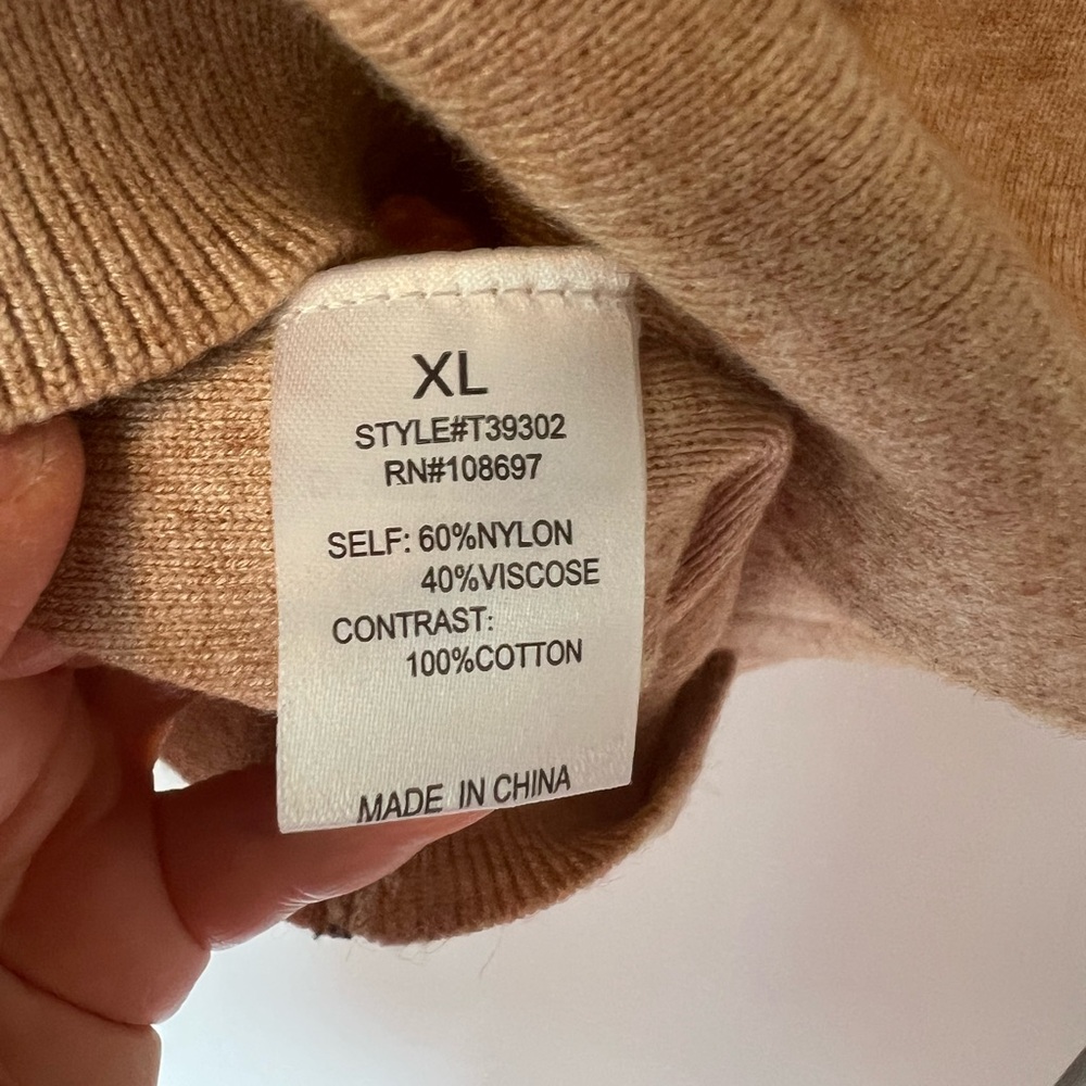 Alice Blue Tan Sweater with Lace Appliqué - Picture 6 of 8